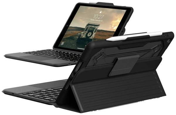 Urban Armor Gear Rugged Keyboard Case klávesnice k tabletu včetně ochranného coveru Vhodné pro značku (tablet): Apple 10,2 palcový iPad (6. generace), iPad 10,2" (8.  (6. generace), iPad 10,2"  (7.  (6. generace)