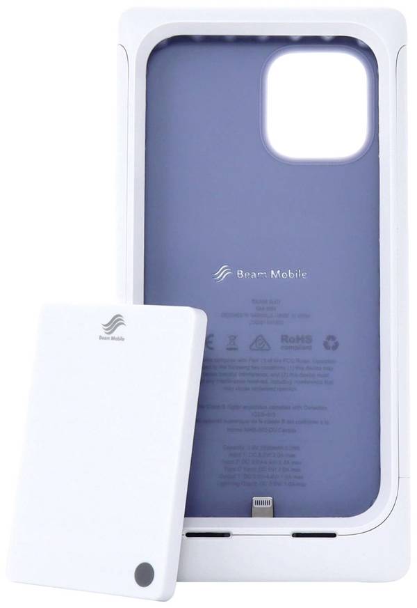 Beam Mobile Beam Mobile Healthcare Schutzhülle mit integriertem Zusatzakku Cover Apple iPhone 14, iPhone 13, iPhone 12, iPhone 12 Pro bílá odolné vůči nárazům, integrovaný akumulátor, chráněné vůči stříkající vodě GM-694