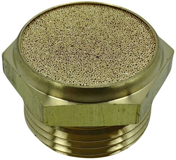 TRU COMPONENTS pneumatický tlumič hluku TC-12770344  Vnější závit G1 15 bar mosaz 1 ks