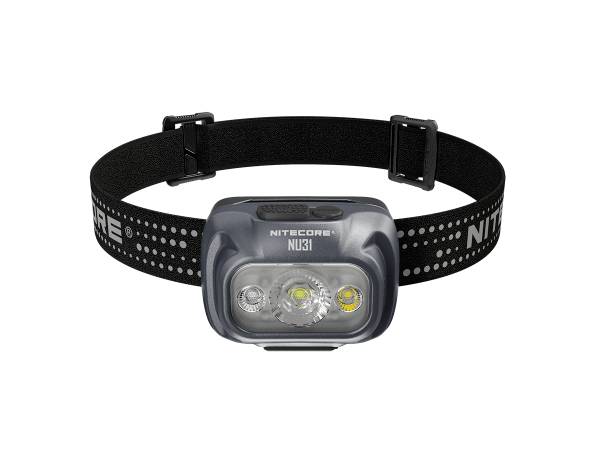 NiteCore NU31 grau LED čelovka, napájeno akumulátorem, 550 lm, 147 h, NC-NU31-GR