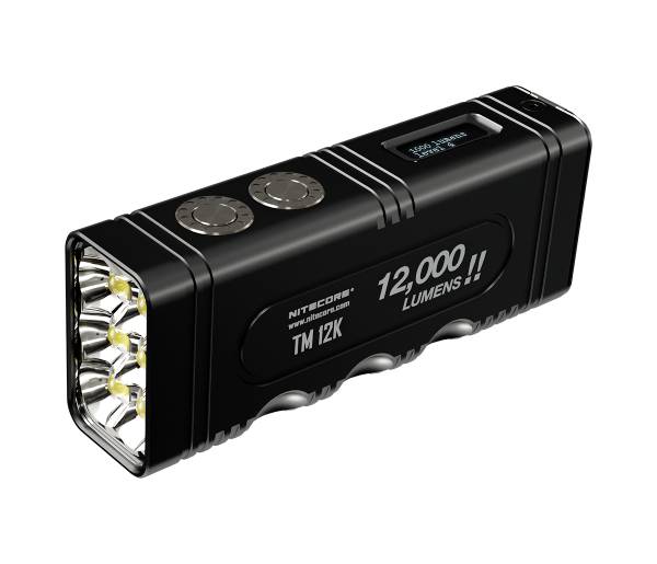 <br>  NiteCore<br>  TM12K<br>  NC-TM12K<br>  LED<br>  kapesní svítilna<br>  <br>  napájeno akumulátorem<br>  12000 lm<br>  <br>  233 g<br>