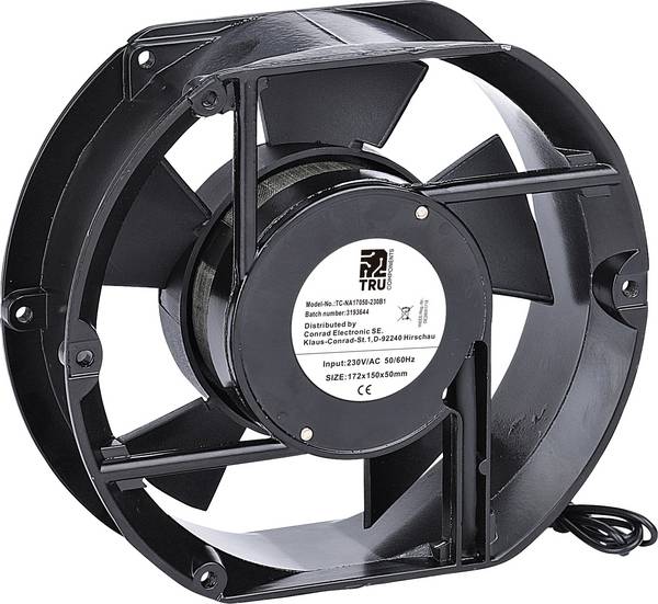 TRU COMPONENTS TC-NA17050-230B1 axiální ventilátor, 230 V/AC, 299 m³/h, (d x š x v) 172 x 150 x 50 mm, TC-12774576
