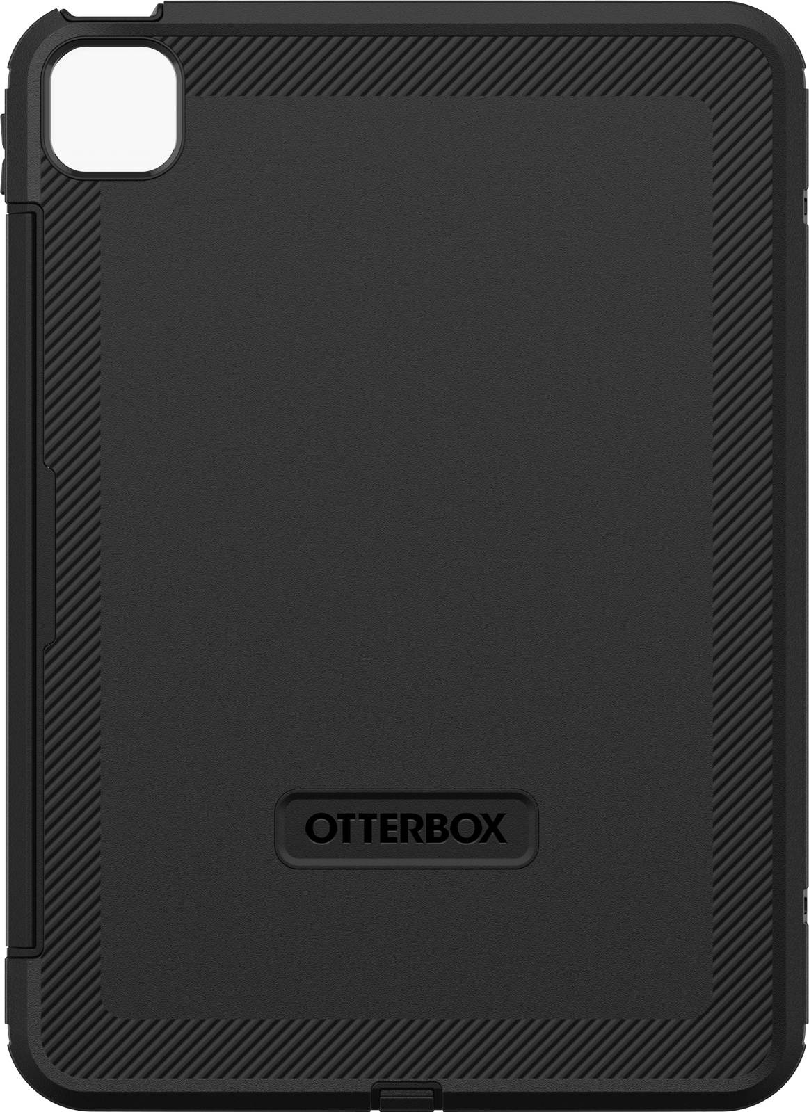 Černý obal na tablet OtterBox se strukturovanými hranami.