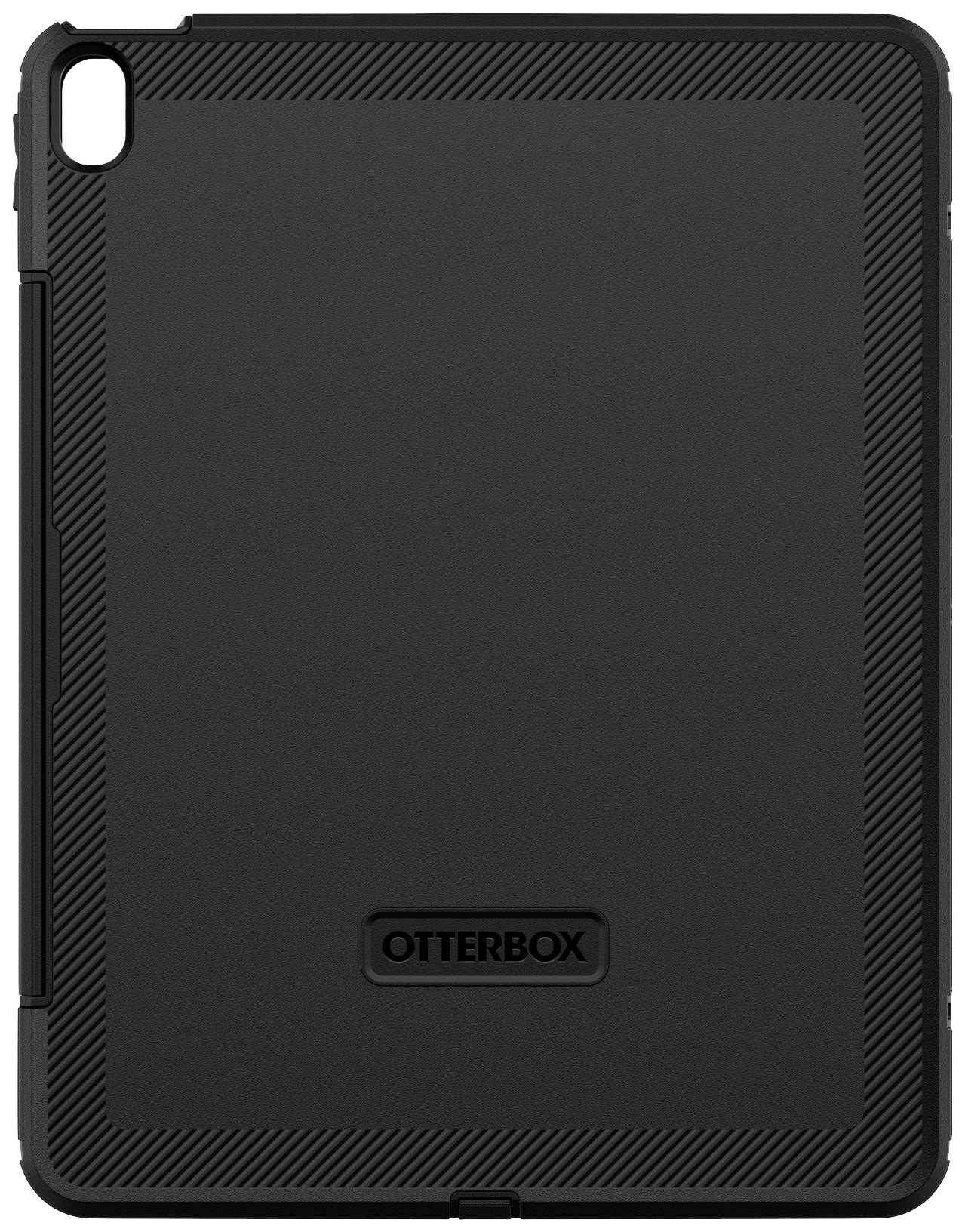 Černý ochranný kryt na tablet s nápisem 'Otterbox' na zadní straně.