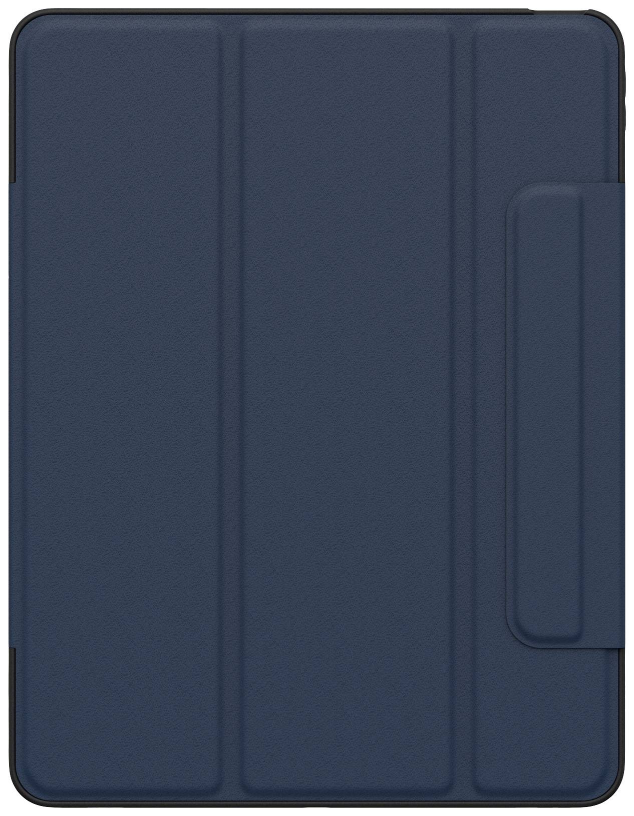 Modrý obal na tablet s designem trojitého skládání.