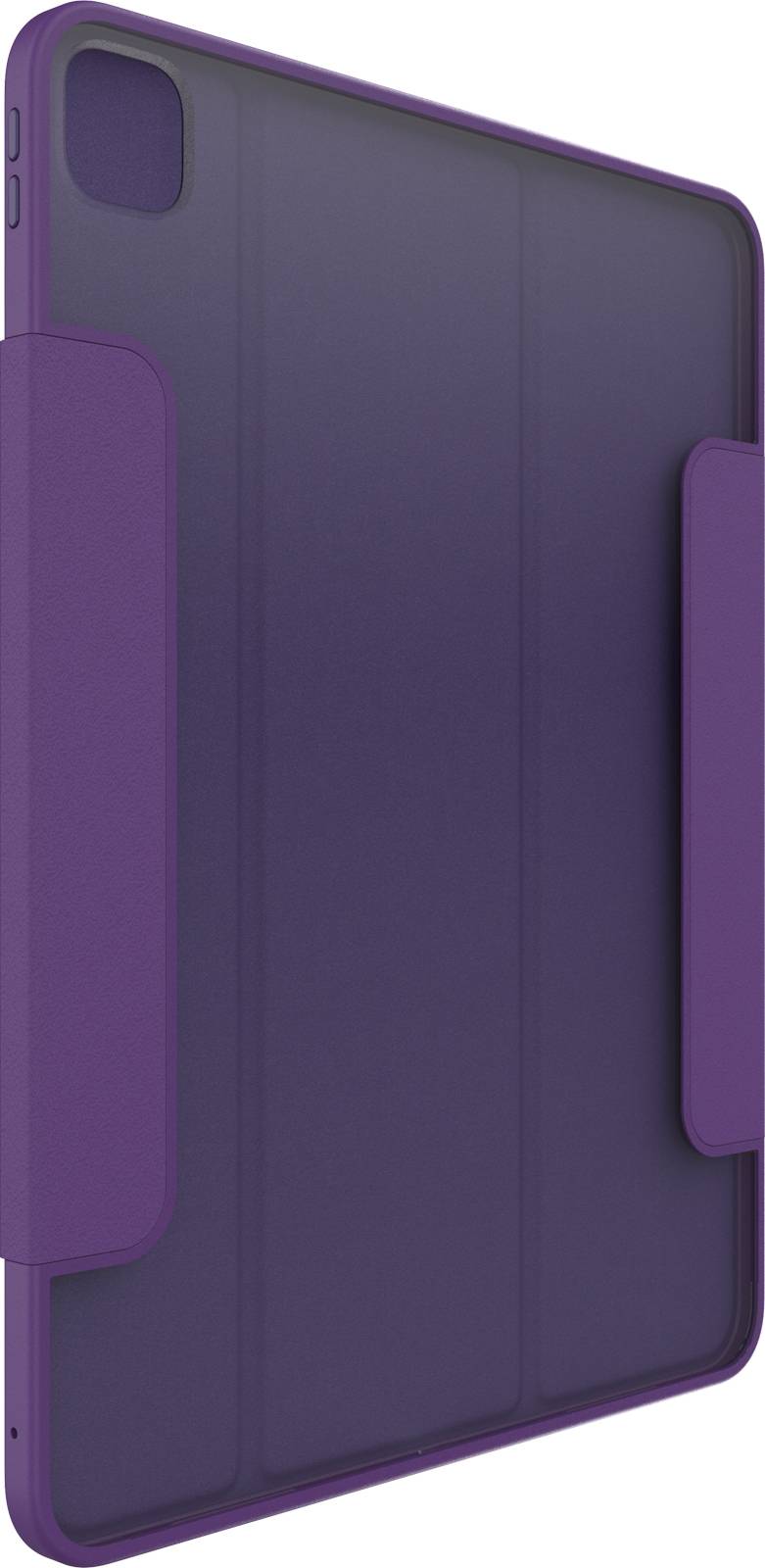 Fialový ochranný kryt pro tablet. Poskytuje všestrannou ochranu s přesnými výřezy.