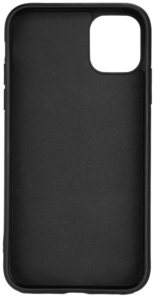 Černý plastový kryt na smartphone s jednoduchým designem.