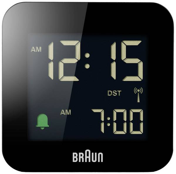 Braun  BC08B-DCF  DCF  budík  černá      negativní displej