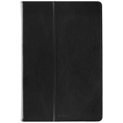Černý obal na tablet s hladkým povrchem a jednoduchou šňůrou po okrajích.