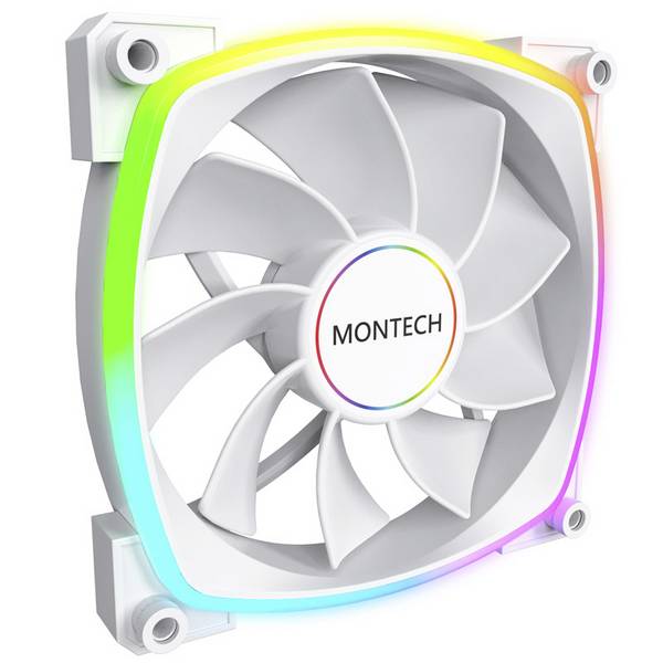 MONTECH Montech RX140 PWM ARGB Reverse Lüfter- 140mm, weiß PC větrák s krytem  (š x v x h) 140 x 140 x 25 mm