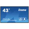 Iiyama ProLite LH4365UHSB-B1 displej Digital Signage Energetická třída (EEK2021): E (A - G) 108 cm (42.5 palec) 3840 x 2160 Pixel 24/7 Funkce proti vzplanutí, Funkce Media Playback, integrován reproduktor, software je součástí dodávky