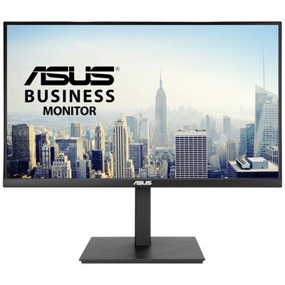 Monitor s pohledem na panorama New Yorku na obrazovce a nápisem 'ASUS Business Monitor'