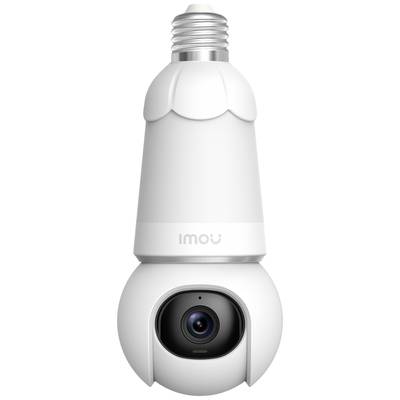 Bílá bezpečnostní kamera ve tvaru žárovky s kamerovým modulem umístěným v objímce.