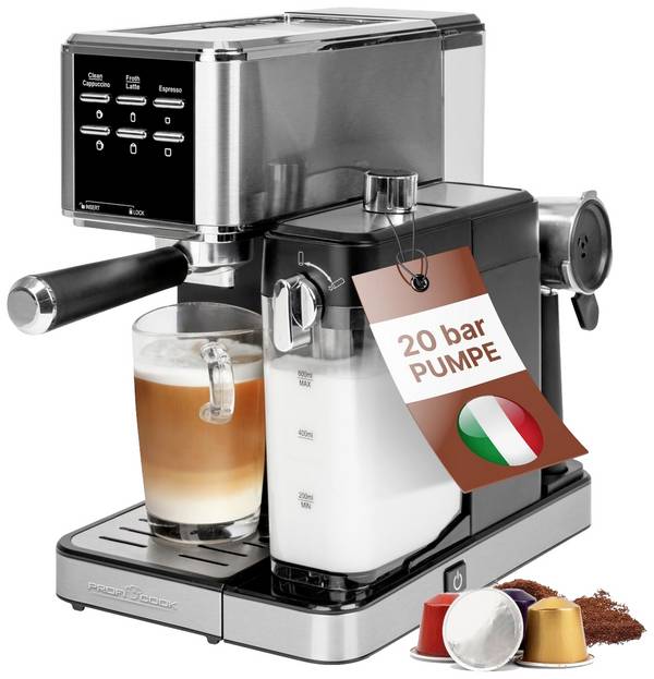 Profi Cook PC-ES-KA 1266 Kávovar nerezová ocel   s automatickým pěnovačem mléka