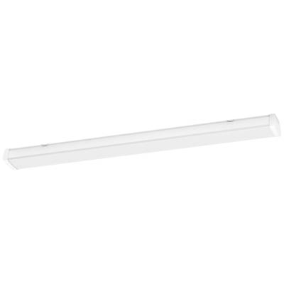 Moderní, protáhlé stropní LED svítidlo s jednoduchým, bílým designem, vhodné pro jasné osvětlení místnosti.