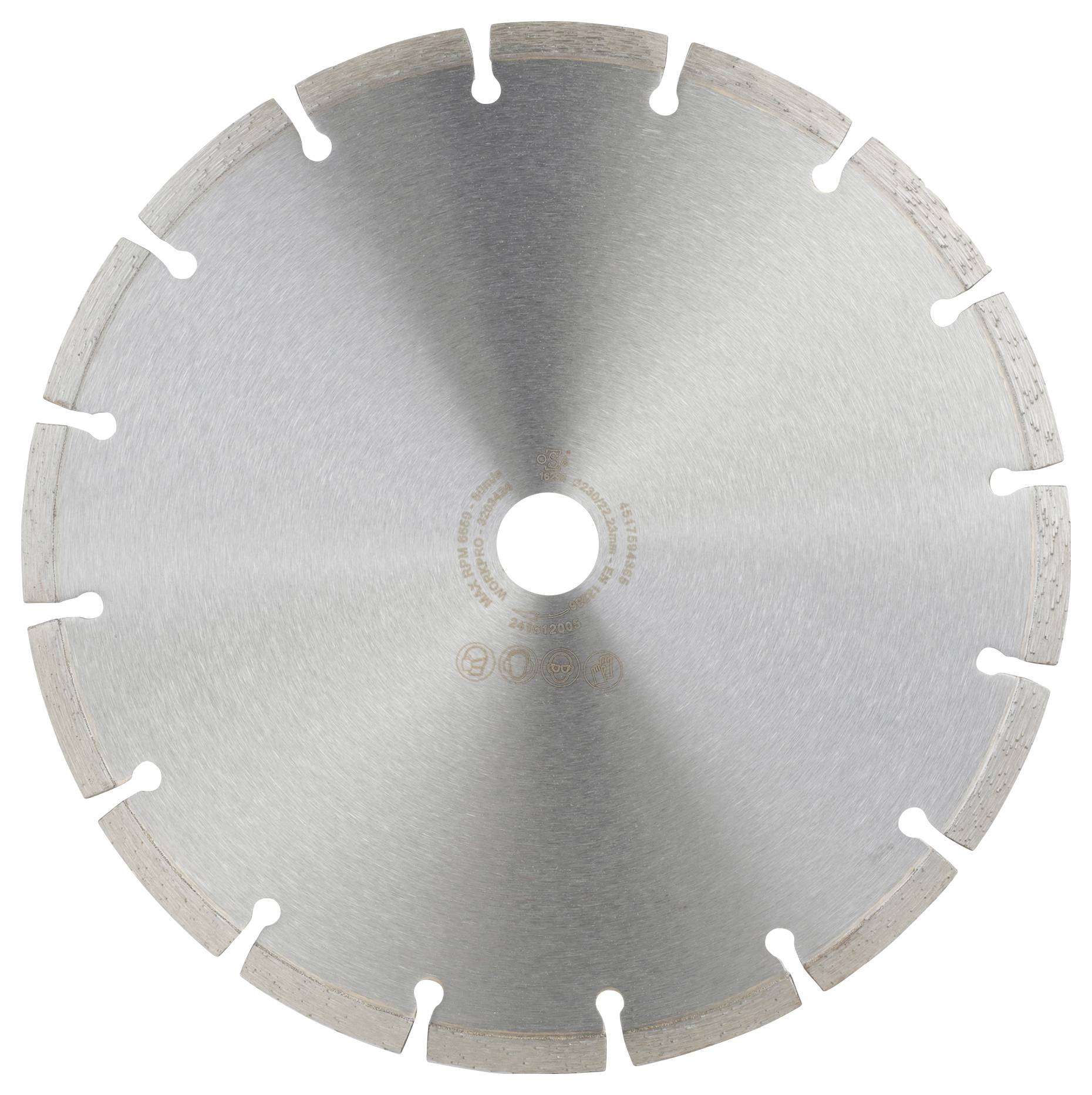 Kovový pilový list s širokým průměrem a pravidelnými zuby, vhodný pro náročné řezací práce v průmyslových aplikacích.