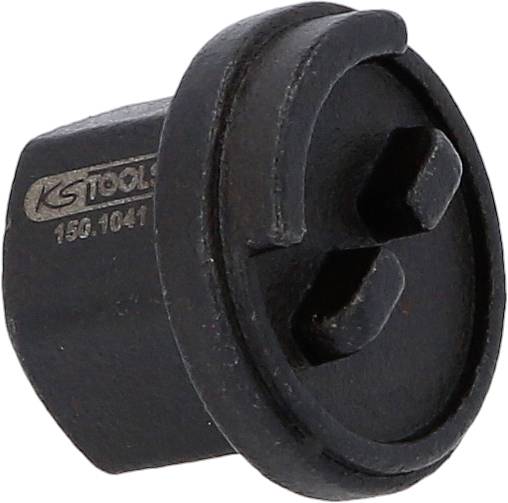 Nástrčný klíč KS Tools 150.1041, černý, určený pro ovládání nástrojů hřídele řízení v automobilových aplikacích.