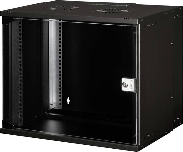 Digitus DN-49205 19" nástěnná rozváděcí skříň  (š x v x h) 540 x 460 x 400 mm 9 U černá, černá (RAL 9005)