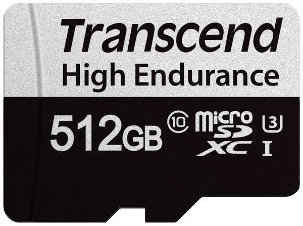Transcend USD350V paměťová karta microSD Retail 512 GB UHS-I, Class 10, v30 Video Speed Class