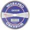 Brusný kotouč s nápisem 'WORKPRO', specifikace 'EN13236', průměr '230x1,8x22,2mm', rychlost '6600 80m/s'.