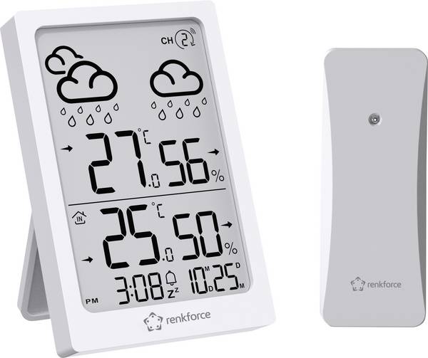 Renkforce RF-6416472 RF-6416472 digitální bezdrátová meteostanice  Počet senzorů (max.) 1 ks