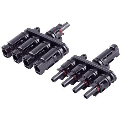 Fotovoltaický T adaptér 2800016 4/1 černá BKL Electronic Množství: 2 ks