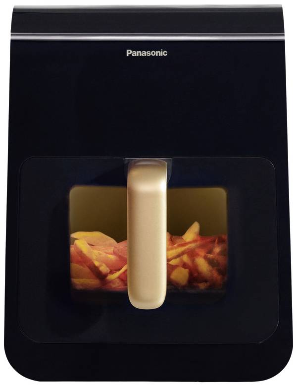 Panasonic NF-CC600AXE horkovzdušná fritéza 6 l 1450 W Cool touch pouzdro, Přidání páry, Digitální časovač, LCD displej, Kontrolní okénko, automatický start-stop černá