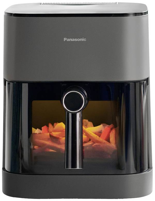 Panasonic NF-CC500SXE horkovzdušná fritéza 5 l 1450 W Cool touch pouzdro, Přidání páry, Digitální časovač, LCD displej, Kontrolní okénko, automatický start-stop šedá