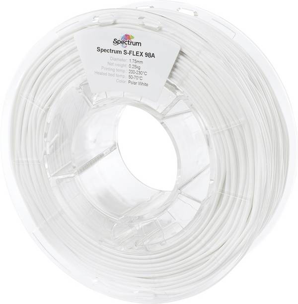 Spectrum Filaments 80522 S-Flex 98A vlákno pro 3D tiskárny TPU flexibilní 1.75 mm 250 g Polární bílá, polární bílá, bílá  1 ks