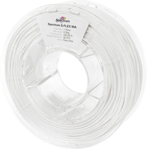 Spectrum Filaments 80261 S-Flex 90A vlákno pro 3D tiskárny TPU flexibilní 1.75 mm 250 g Polární bílá, polární bílá, bílá  1 ks