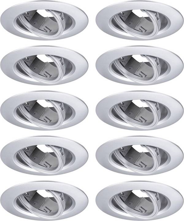 Paulmann 92116  vestavné svítidlo, LED, GU10, 100 W, chrom (matný), sada 10 ks