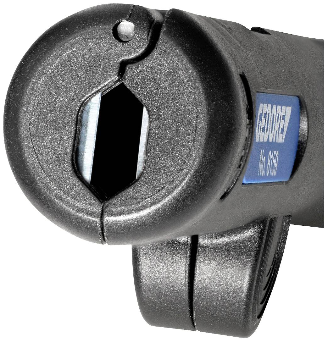 Černý zámek na kolo s jedinečně tvarovanou klíčovou dírkou.