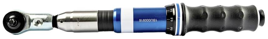 Modrý momentový klíč s černou rukojetí a stříbrnou hlavou. Text 'Pa-SOPO-011' na modrém úseku.