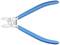 Kleště s modrými rukojeťmi, vhodné pro řezání drátů.