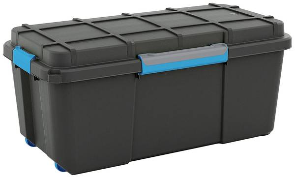 KIS 241507 Úložný box, Scubba, stohovatelné, (d x š x v) 780 x 350 x 395 mm, šedomodrá, černá, 1 ks