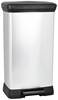 Curver Deco bin metalics 240643 odpadkový koš, 50 l, (š x v x h) 390 x 720 x 290 mm, stříbrná, černá, 1 ks