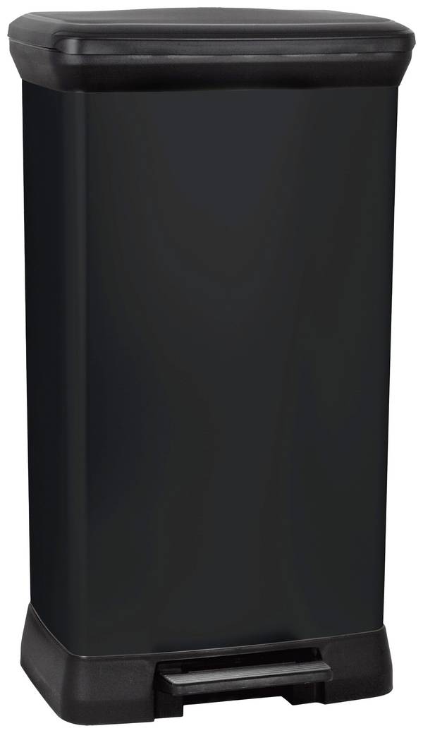Curver Deco bin metalics 246364 odpadkový koš, 50 l, (š x v x h) 390 x 720 x 290 mm, černá, 1 ks