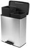 Curver Deco bin slim 254619 odpadkový koš, 52 l, (š x v x h) 486 x 615 x 284 mm, stříbrná, černá, 1 ks