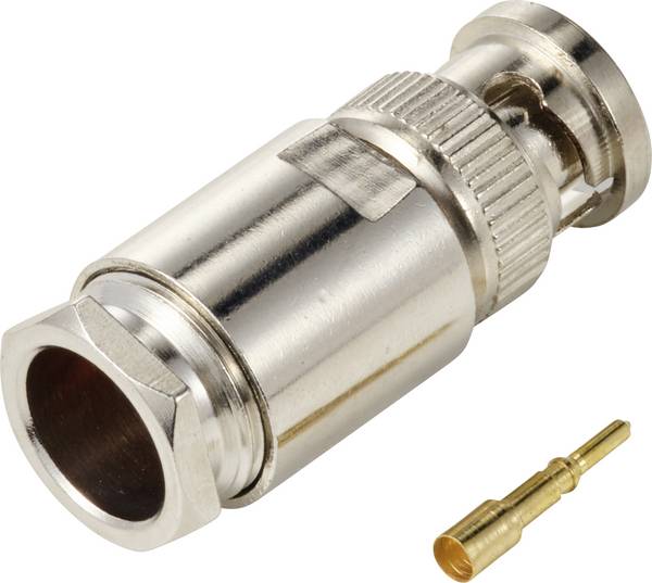 TRU COMPONENTS TC-12885916 BNC konektor zástrčka, rovná 50 Ω 1 ks