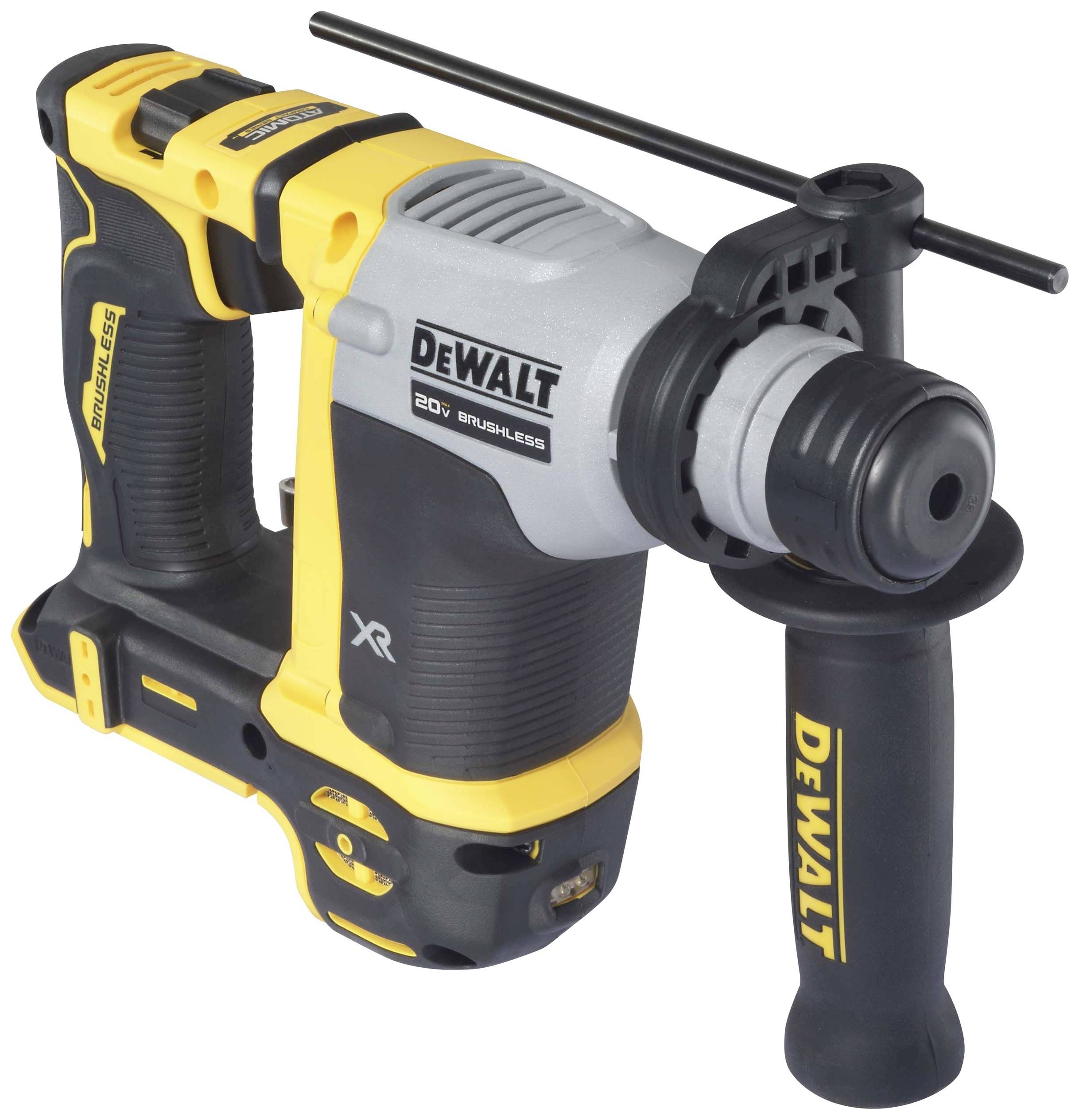 Žlutě a černě zbarvené bourací kladivo DeWalt vhodné pro stavební a renovační práce.