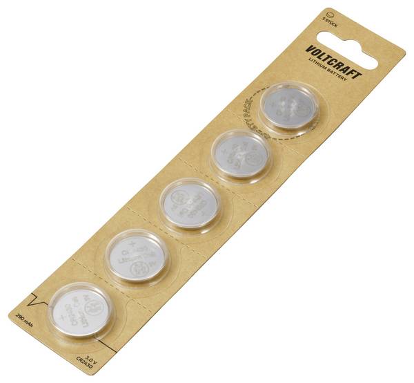VOLTCRAFT knoflíkový článek CR 2430 3 V 5 ks 290 mAh lithiová VC-16107965
