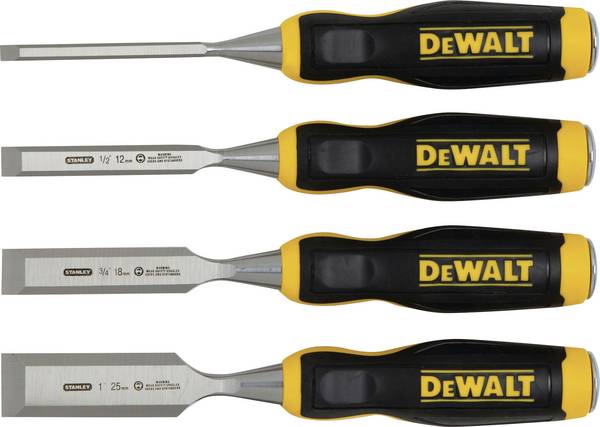 Sada plochých dlát, 4 ks 6, 12, 18, 25 mm DEWALT DWHT0-16063