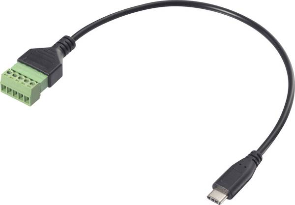Renkforce USB-C® kabelový adaptér [1x USB-C® zástrčka - 1x Svorka] RF-6443952 30 cm PVC plášť