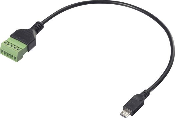 Renkforce USB 2.0 kabelový adaptér [1x micro USB 2.0 zástrčka B - 1x Svorka] RF-6443956 30 cm PVC plášť