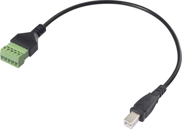 Renkforce USB 2.0 kabelový adaptér [1x USB 2.0 zástrčka B - 1x Svorka] RF-6443964 30 cm PVC plášť