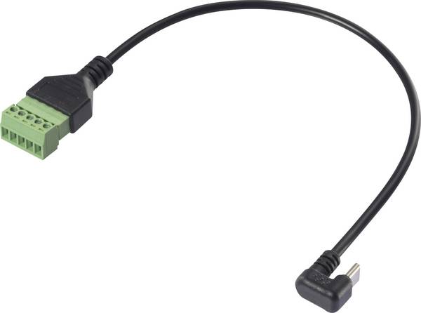 <br>  Renkforce<br>  USB-C® kabelový adaptér<br>  Zahnutá<br>  [1x USB-C® zástrčka - 1x Svorka]<br>  RF-6443970<br>  30 cm<br>  PVC plášť<br>