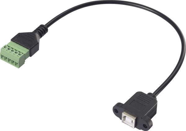 Renkforce USB 2.0 kabelový adaptér [1x USB 2.0 zásuvka B - 1x Svorka] RF-6443972 30 cm PVC plášť