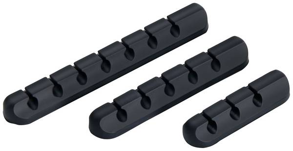 TRU COMPONENTS T24CA079 držák kabelu samolepicí TC-12888588 Průměr kabelového svazku (rozsah) 6 mm (max)   černá 3 ks