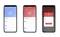 Tři obrazovky smartphonu zobrazují aplikaci pro senzory záplav. Vlevo: normální stav, uprostřed: varování před záplavou, vpravo: oznámení o úniku s výzvou ke kontrole.