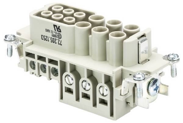 Wieland Electric 72.205.1253.0 konektorová vložka, zásuvka  Počet kontaktů 6 10 ks